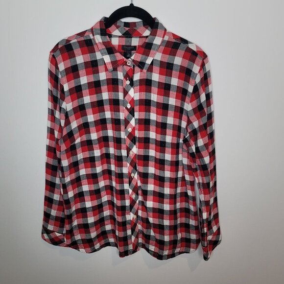 Talbots Button Up Womens Large Petite - Picture 1 of 7